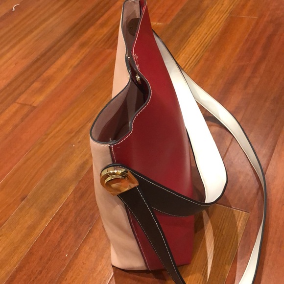 Leather crossbody purse pink/red - Picture 7 of 10